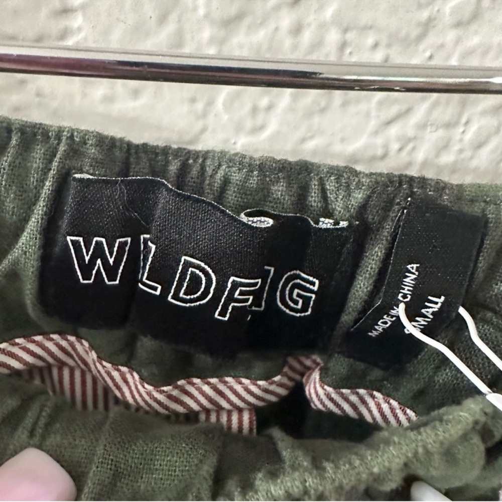 Wildfang Loose Leg Drawstring Pant Green Marble Dye
size small - Picture 5 of 7